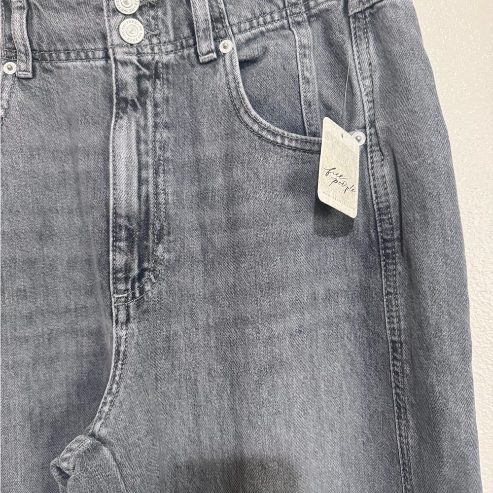 Free People High Rise Charcoal Jeans - Picture 4 of 5